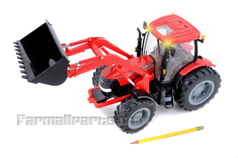 Toy Tractor with Loader 1/16th Scale, With Lights and Sound Decals