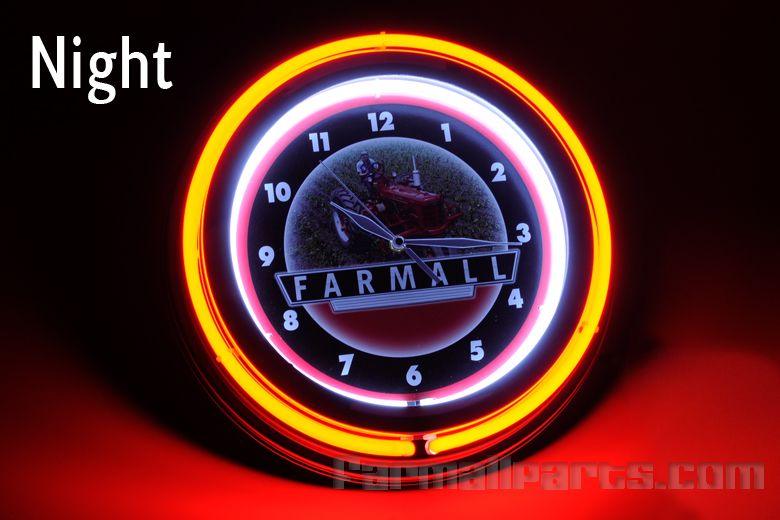 Farmall Neon Wall Clock no longer available Toys, Books