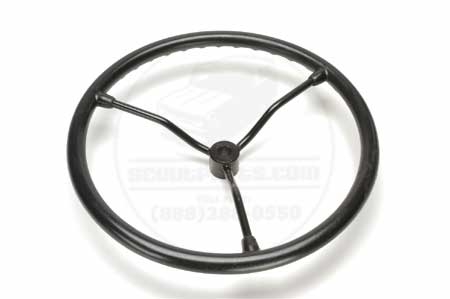 METAL SPOKE 18\ diameter STEERING WHEEL FOR INTERNATIONAL
FITS Cub, A, SUPER A [S/N 1355670 AND UP], SUPER C, H, SUPER H, M, SUPER M, 100,140 ,200,300,400,450.
17 5/8 diameter, 3/4 hub, replaces 60070D. 
 
 International Cub, A, Super A, B, C, Super C, H, Super H, M, Super M, 100, 130, 140, 200, 230, 240, 300, 350, 400, 450

17-5/8\ with 3/4\ keyed hub and 3 bare spokes

Replaces OEM number 60070D 
 This Wheel fits on cub but is 3\ largers than the original. 
