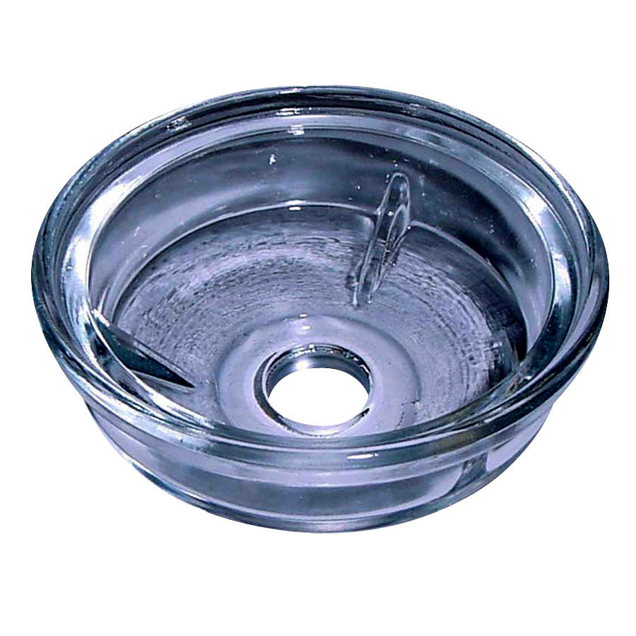 International Harvester Fuel Bowl - Glass Rounded type bottom bowl for CAV type fuel filters #296 and #796. 3 5/8
