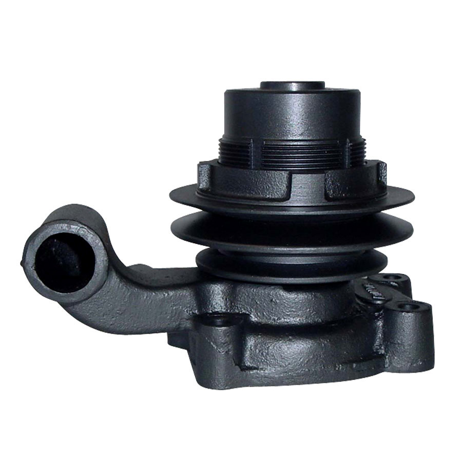 International Harvester Water Pump Adjustable pulley. To adjust you will need to loosen set screw and turn pulley on threads until the belt lines up properly then tighten set screw.