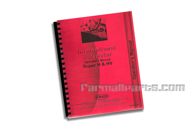 Operators Manual - IH Farmall Super H & HV