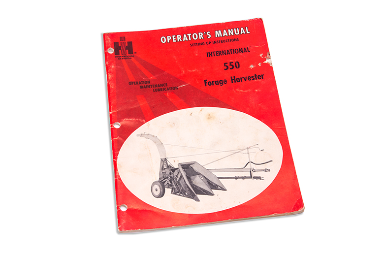 Operators Manual 550 Forage Harvester