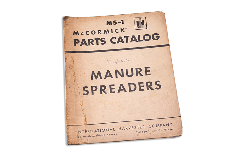 MS-1 Parts Catalog Manure Spreader
