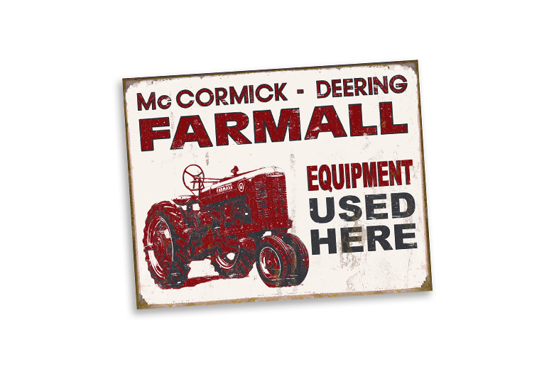 McCormick-Deering Farmall metal sign