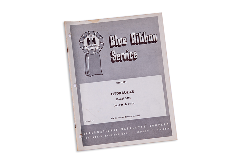 Blue Ribbon Service manual Hydraulics 3414 loader tractor