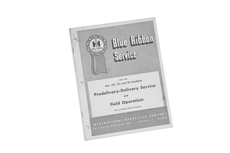 Blue Ribbon Service for Combines Predelivery-Delivery Service and Field operation IH
