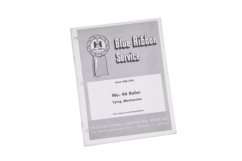 No. 46 Baler Tying mechanism Blue Ribbon Service manual
