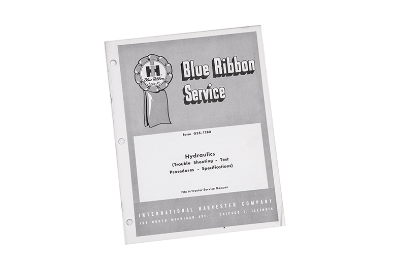 Blue Ribbon service manual Hydraulics testing and trouble shooting