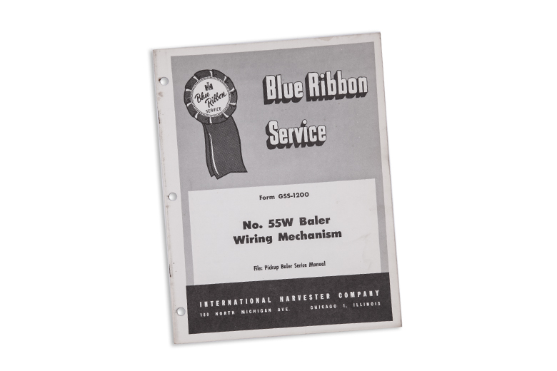 Blue Ribbon Service manual No. 55W Baler Wiring mechanism