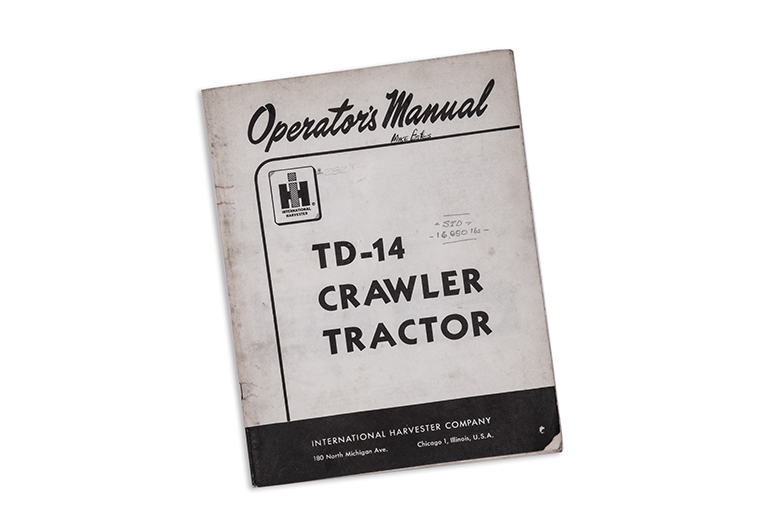 Operators Manual TD-14 Crawler Tractor