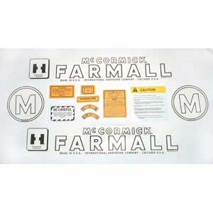 Decal Set - Farmall McCormick International M, 12 Pieces