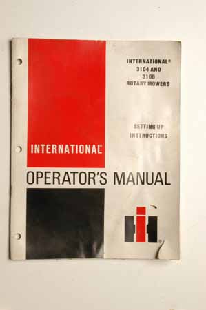 IH Operators Manual.-Set Up Instructions-for International 3104 And 3106 Rotary Mowers