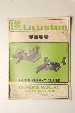 Lilliston 5200 Leader Rotary Cutter Owner's Manual