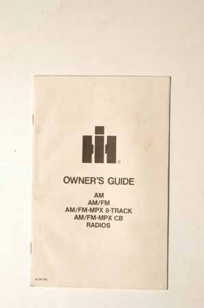 Owner's Guide For Radios AM FM And 8- Track