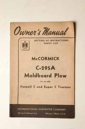 McCormick C-295A Moldboard Plow