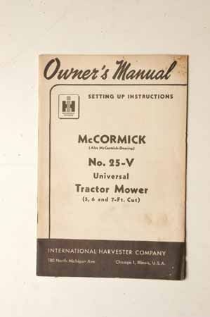 McCormick No. 25-V Tractor Mowers
