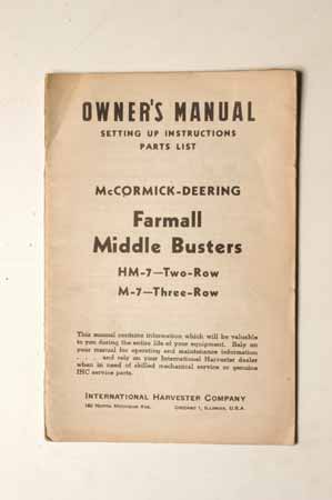 Farmall Middle Busters Parts List  IHMANUAL---198