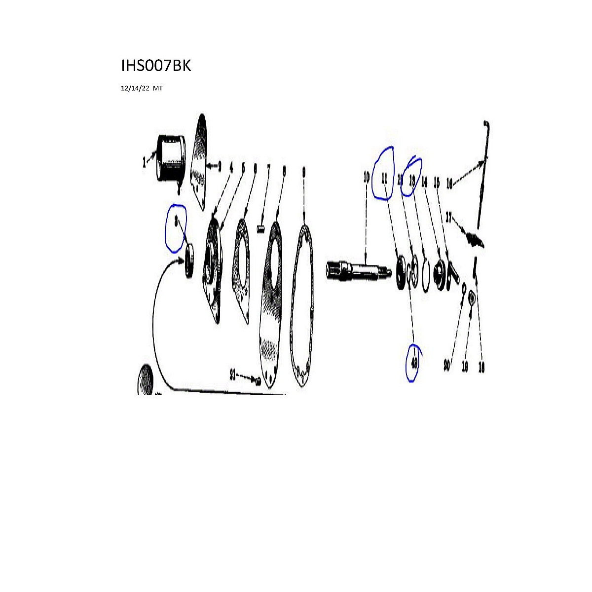 PTO BEARING KIT