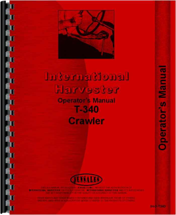 Operators Manual-International T-340 Crawler Tractor
