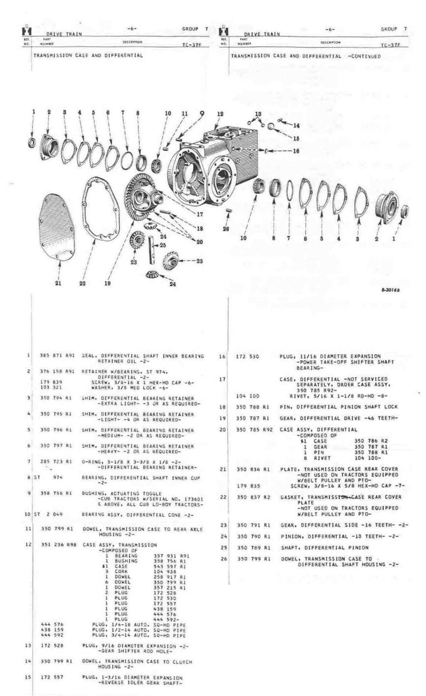 Differential Shaft Inner Seal - Cub, Cub Lo-Boy