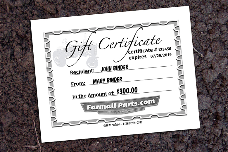 Farmallparts.com Gift Certificate