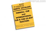  154 pages and hundreds of illustrations. Early 1947 to 1979 International Cub, Cub Lo-Boy This manual is a new Exact reproduction of the original that came with your tractor.
This reproduction manual gives exploded views of all the parts andassemblies, and includes a parts listing 

This paperback manual contains 234 pages  
 
