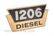 1206 SIDE EMBLEM --- SAYS 1206 --- MADE IN USA BY OEM MANUFACTURER FROM ORIGINAL TOOLING --- ANODIZED ALUMINUM --- International Applications: 1206