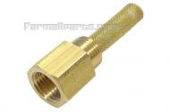 This is a fuel filter used on many Farmall International carburators.
Fits Farmall carbs used on these tractors  H, HV, Super H, Super HV, M, MV, MD, MDV, Super M, Super MV, Super MD, Super MDV, F12, F14, I4, I6, I9, ID6, ID9, MTA, O4, OS4, O6, OS6, ODS6, O12, O14, T6, TD6, T9, TD9, W4, Super W4, W6, WD6, W6TA, W6TA DIESEL, W9, WD9, Super WD9, WDR9, WR9, WR9S, Super WDR9, W12, W14, W400, W450, 300, 350, 400, 450, 460, 560, 600, 606, 650, 656, 660, 686, 706, 756, 766, 806, 826, 856, 3616, COMBINES: 303, 403, 503, 615, 715
1/4 PIPE TO 5/16 FLARE
FITS IH CARBS: 45108DB, 45108DC, 50981DA, 50981DB, 35865R91, 50983DB, 356948R92, 52714D, 52815D, 52814DA, 52815DA, 60329DA, 381984R91, F8, 53873DH, 53873DF, 56543DE, 367258R92, 367259R92, 372723R92, 381984R91, 379813R91, 366066R91, 380956R91, 388297R92, 388424R92, 390082R92, 378196R94, 396197R93, 539575R91, 388425R96, 533622R91

Made in the USA
<img src=/images/usaflag-backed.gif />