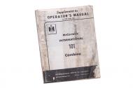 original Copy of Operators Manual McCormick International 101 Combine 
fair condition