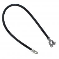BATTERY CABLE --- INSULATED --- 2 GAUGE, LENGTH = 27 -- EYELET OPENING= 3/8 --- HEAVY DUTY STRAIGHT TERMINALS --- WHILE WE DEAL WITH A SUPPLY ISSUE, THIS MAY BE A 2 GAUGE CABLE. --- International Applications: IH / FARMALL MODELS