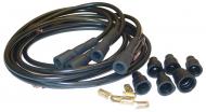 SPARK PLUG WIRING SET, 4 CYL --- HAS STRAIGHT BOOTS --- COPPER WIRES, WATERPROOF NEOPRENE --- International Applications: 404, 504, 3514 & OTHER MODELS USING STRAIGHT BOOTS