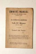 Thei is a very early copy of this Cub sickle mower manual.