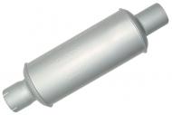 MUFFLER (VERTICAL ROUND BODY) --- INLET LENGTH 3 1/2 --- INLET I.D. 3 1/8 --- SHELL LENGTH 14 1/2 --- SHELL DIAMETER 6 --- OUTLET LENGTH 3 1/2 --- OUTLET O.D. 3 --- OVERALL LENGTH 22 --- International Applications: W9 GAS, I9, ID9, WD9 (DSL), T9 (GAS), TD9, TD14 (DSL), IH 600, 650 (C-350 GAS / D-350 DSL ENGINES) --- Replacement Part #: IH: 303973R91, 264116R91, 264117R91