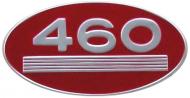 SIDE (OVAL) EMBLEM - ALUMINUM - RED BACKGROUND - International  460 GAS ROWCROP  369119R1