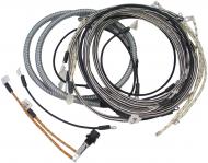 WIRING HARNESS KIT --- CLOTH COVERED LIKE ORIGINAL, INCLUDES WIRING INSTRUCTIONS AND LIGHT WIRES. -- USA MADE --- International Applications: H, HV (ALL SN 340954 & UP WITH REGULATOR UNDER FUEL TANK)