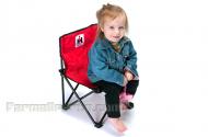 Very high quality, 24 tall. The IH logo on this chair is Embroidered and is really a nice chair, you will love it. comes with Carrying case.  Will support up to 125 pounds.
