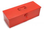  Toolbox - 16 x 7 x 5.5  This red tool box is made of all steel construction, Comes with all the bolts washers and brackets needed to mount it to any tractor. Enjoy the convenience of having your tools on your tractor. 